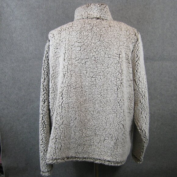 Linda Anderson Teddy Fleece Pullover Jacket Brown 2XL NWT - Picture 4 of 5